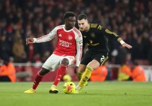 Vieira criticizes Saka after Arsenal’s defeat against Man United.