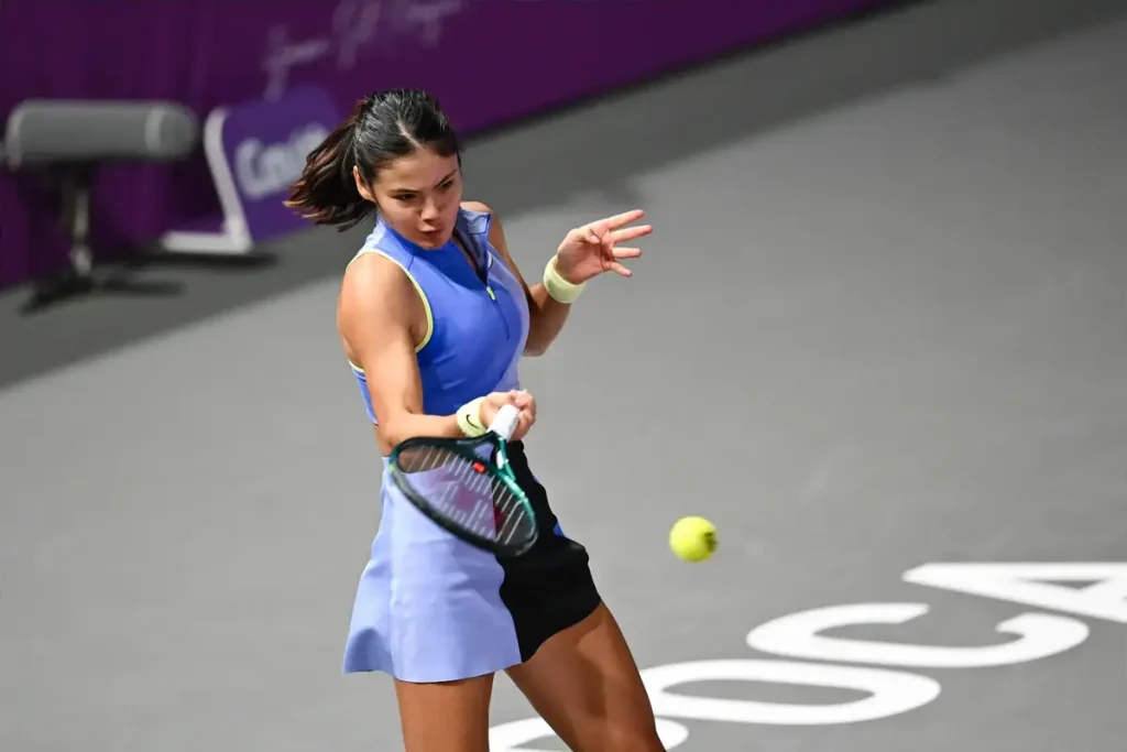 “Raducanu surprises with elimination at the Dubai tennis championships.”