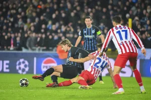 Club Brugge reage e deixa Atlético em situação delicada para o jogo da segunda mão