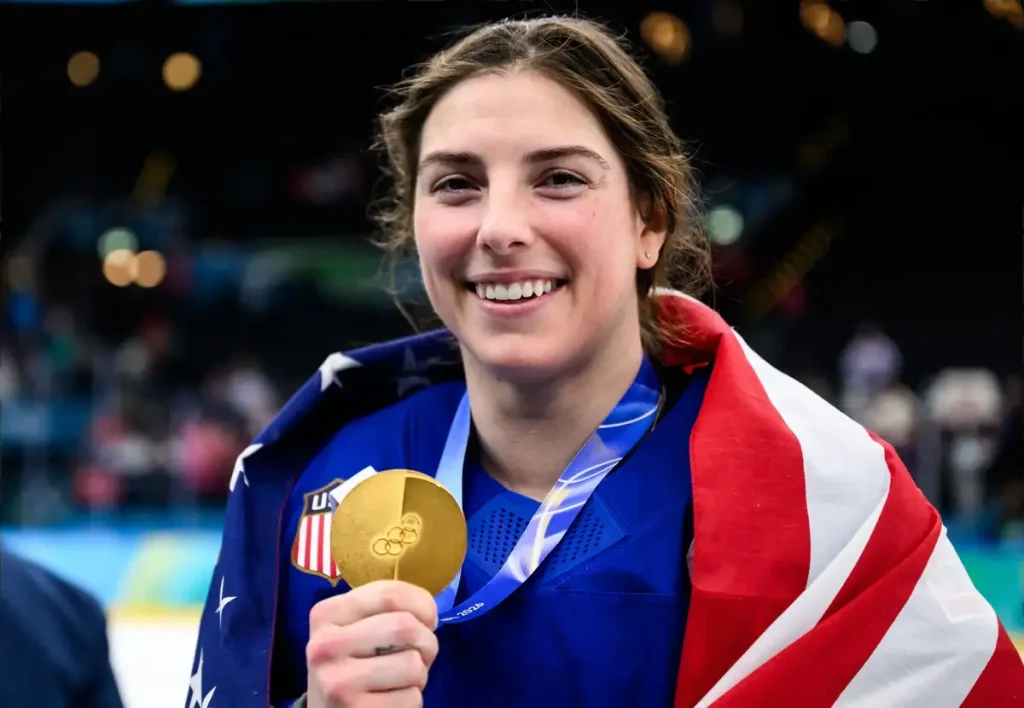 Hilary Knight responds to Trump’s joke about the women’s hockey team.