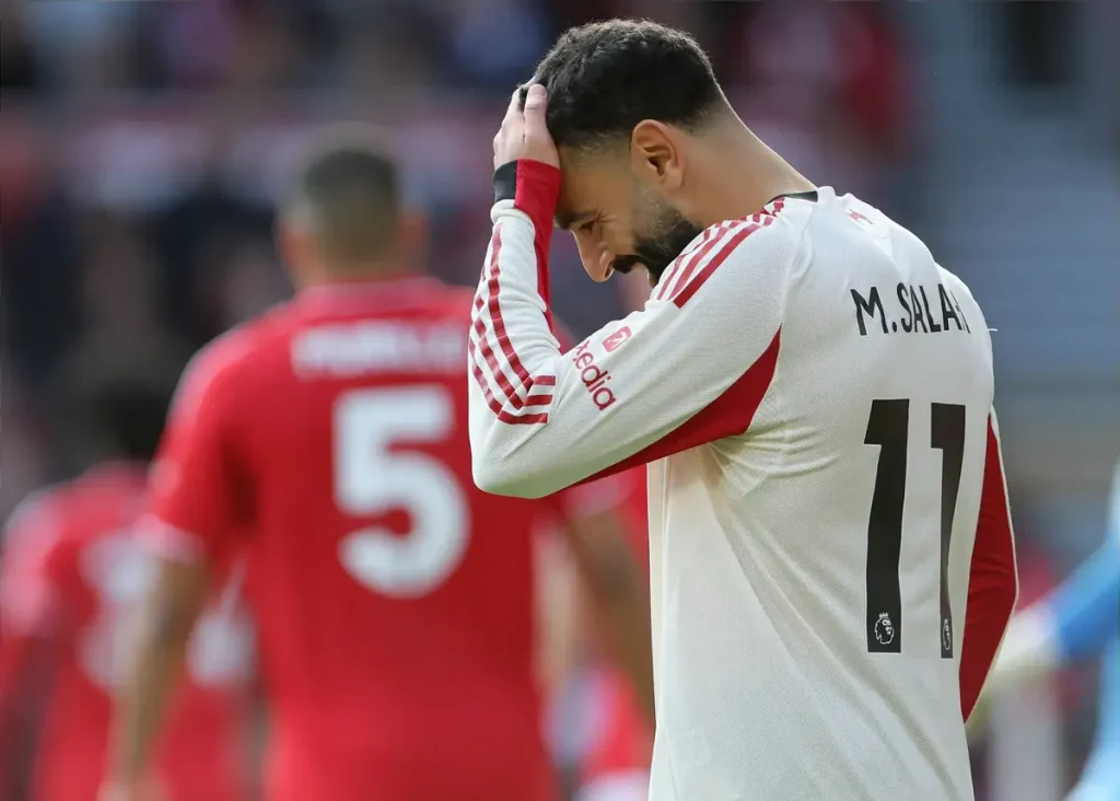 Mohamed Salah em busca de quebrar jejum de golos na carreira pelo Liverpool