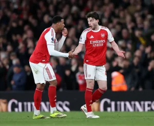 Gabriel praises “great battle” after Arsenal’s victory over Chelsea.