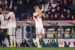“The celebration of Schjelderup’s goal and Mourinho’s attention to Lukebakio.”