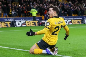 Rodrigo Gomes asks Wolves fans to “enjoy” the victory over Liverpool.