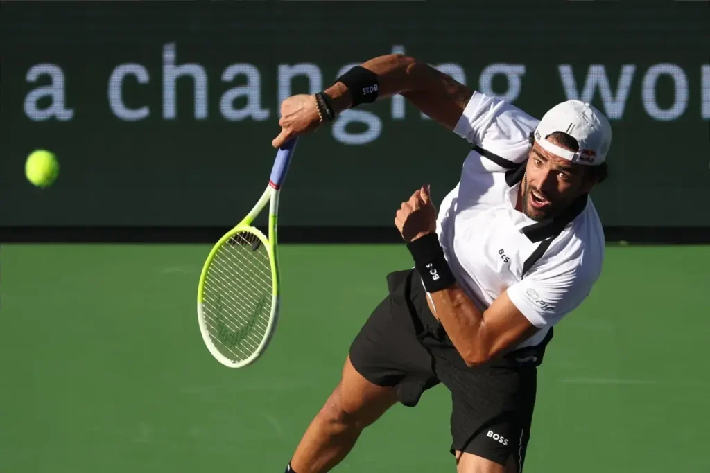 “Matteo Berrettini in trouble after the match, concerns about virus in Indian Wells.”