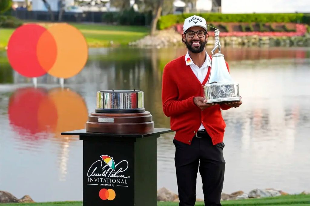 Akshay Bhatia sets three records after impressive victory at the Arnold Palmer Invitational.