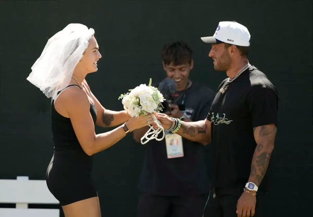 Aryna Sabalenka thanks her fiancé after dramatic victory at Indian Wells.