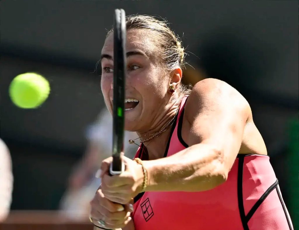 Aryna Sabalenka saves a match point and defeats Elena Rybakina in Indian Wells.