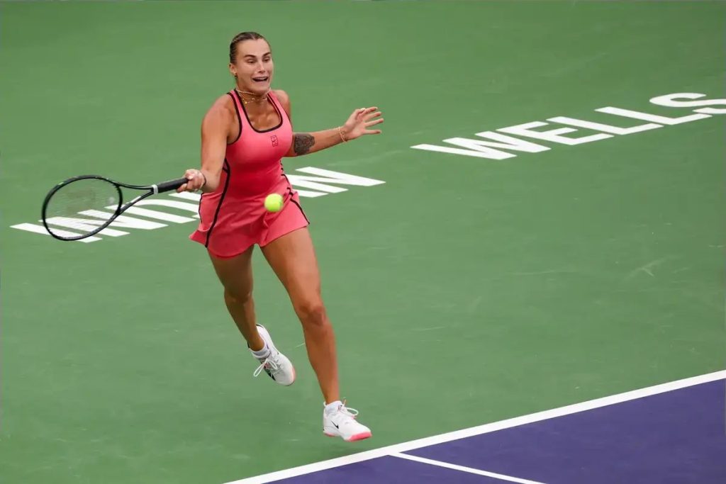 Aryna Sabalenka saves match point and wins Indian Wells.