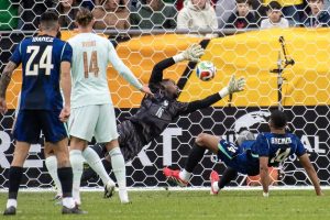 “Bremer scores the opening goal for the Brazilian national team in the defeat against France.”