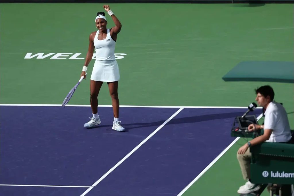 Coco Gauff withdraws from the match after experiencing intense pain.