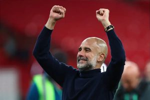 “Guardiola wins another title in the Carabao Cup final while Arsenal waits.”