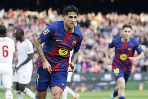 Hansi Flick praises João Cancelo’s performance in the victory over Sevilla.