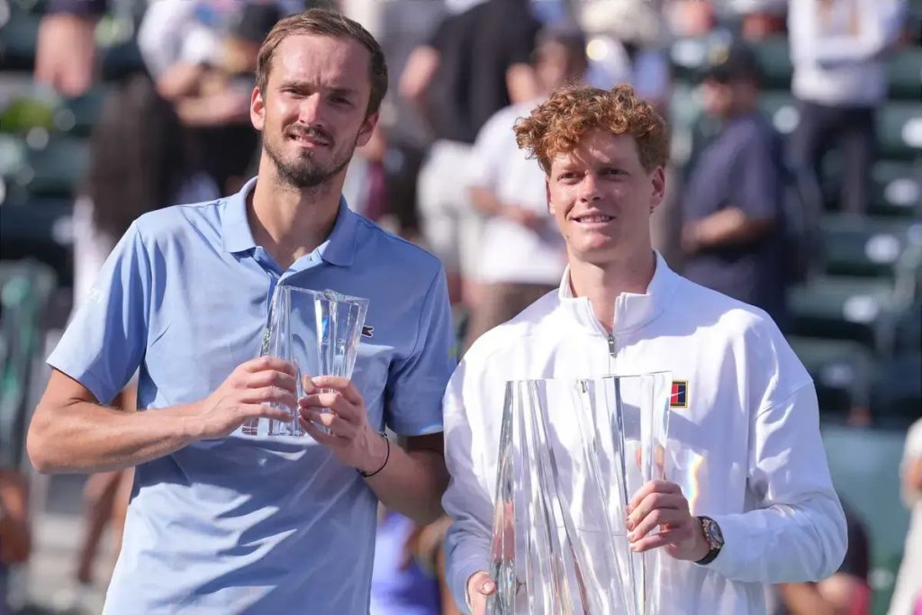Jannik Sinner praises Daniil Medvedev after victory in the Indian Wells final.