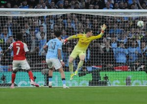Mikel Arteta reacts to Arsenal’s defeat in the League Cup final against Man City.