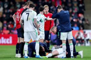 “Szmodics hospitalized in Czech hospital after violent collision.”