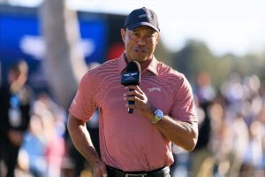 Tiger Woods talks about the challenges of fatherhood as Charlie chooses a college.