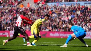 Sunderland reacts to racist abuse against Brobbey after the game with Spurs.