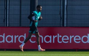 Alexander Isak returns to training at Liverpool after a long injury.