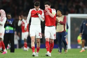 “Arsenal responds to criticism after Champions League victory.”