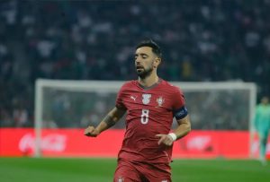 Bruno Fernandes matches Cristiano Ronaldo’s record in the Premier League.