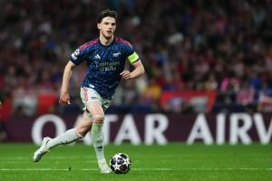 Declan Rice criticizes the refereeing after the draw with Atlético de Madrid.