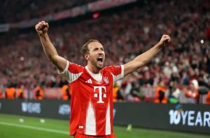 “Harry Kane shines as Bayern Munich eliminates Real Madrid in the Champions League.”