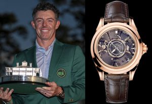 Rory McIlroy wins the Masters and displays a watch worth 168,000 euros.
