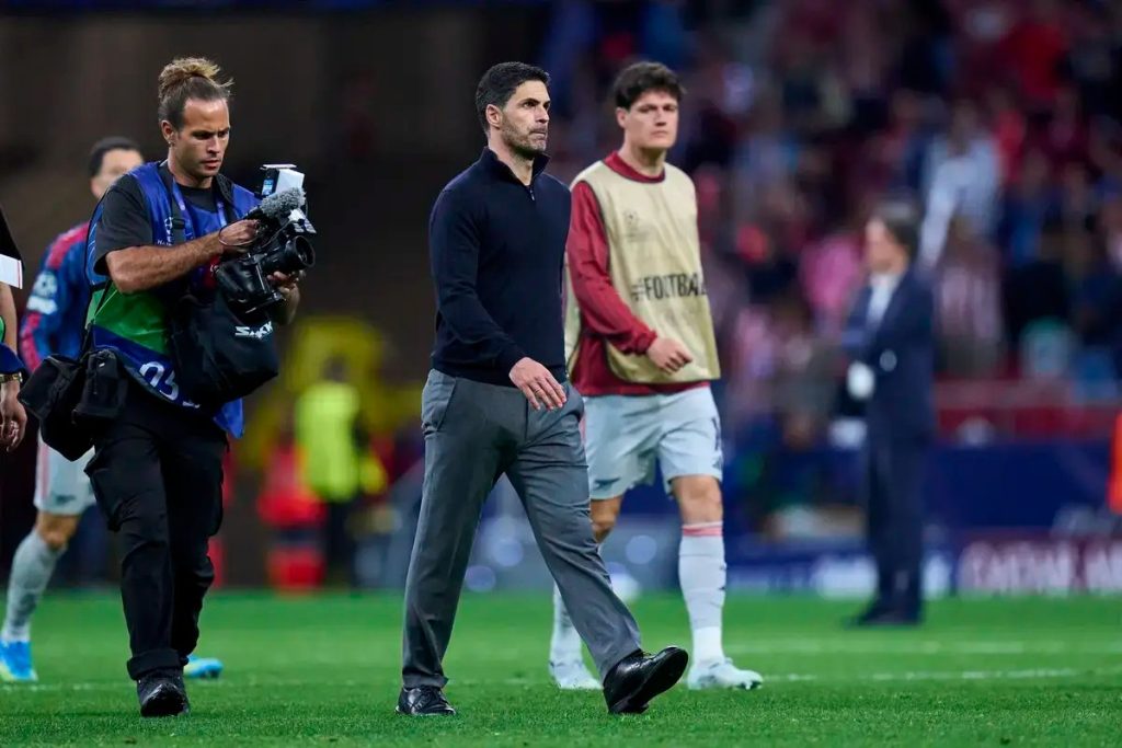 Mikel Arteta critica decisões de arbitragem após empate com atlético