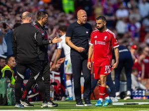 Mohamed Salah may miss the decisive clash with Manchester United.