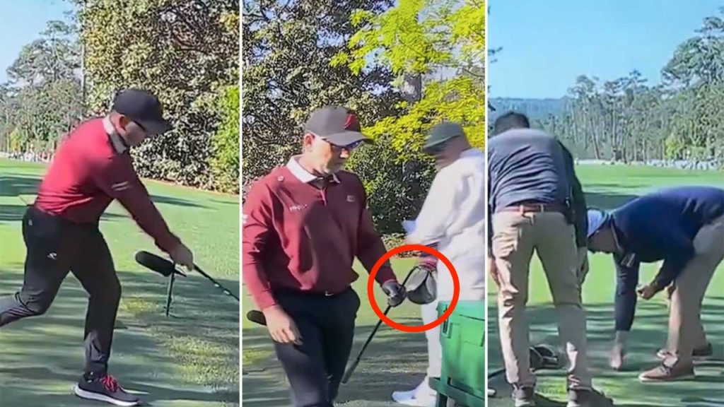 Video – Sergio Garcia explode em fúria e quebra driver no Masters