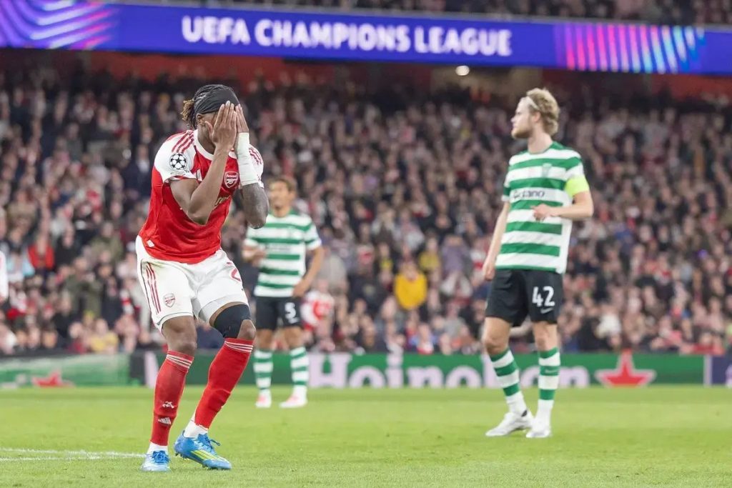 Sporting mostra bravura, mas falha e é eliminado da champions