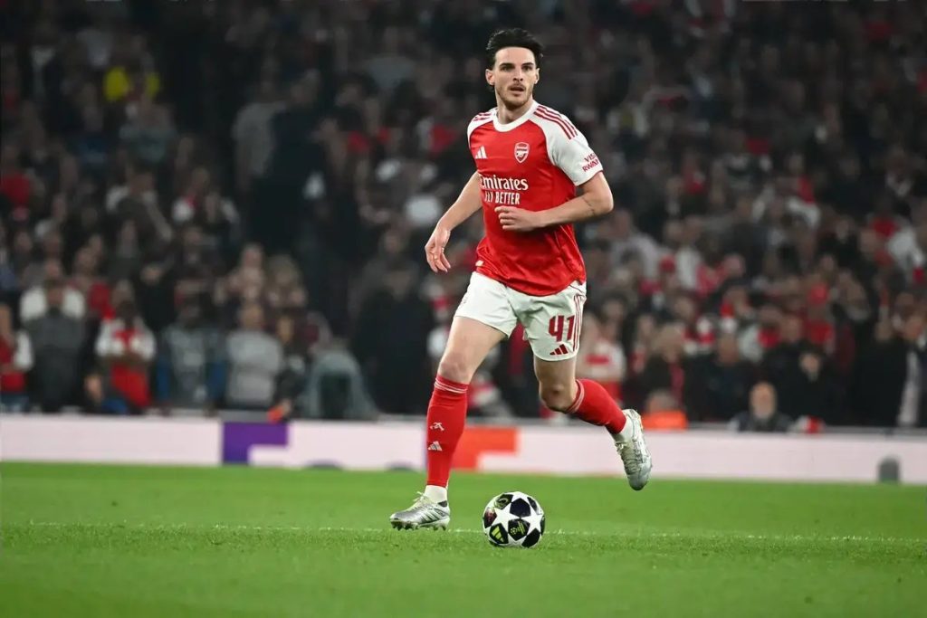 Declan Rice praises Myles Lewis-Skelly after Arsenal’s victory.