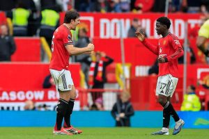 “Man Utd defeats Liverpool and secures a place in the Champions League.”