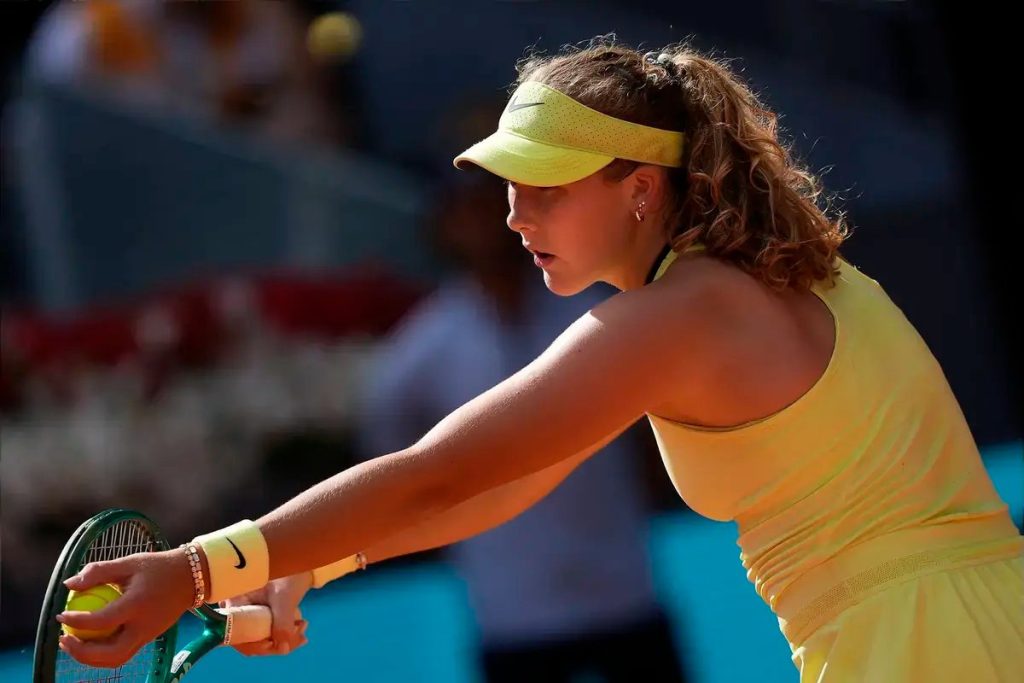 Mirra Andreeva in conflict with referee after hawk-eye failure at the Madrid Open.