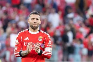 “Otamendi under pressure after controversial red card at Benfica.”