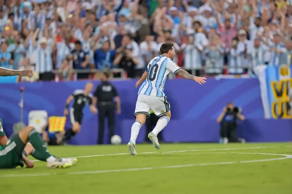 Messi becomes the oldest player to score a hat-trick in World Cups.