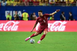Diogo Dalot shines defensively in Portugal’s draw against Colombia.