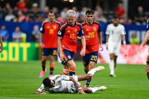 “Spain responds to criticism with a thrashing of Saudi Arabia in the World Cup.”