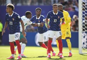 “Mbappé saves France with two goals after a disastrous first half.”