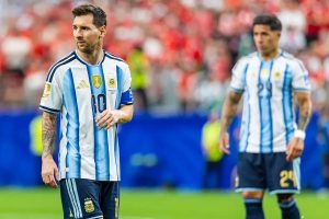 Messi leads the race for the World Cup Golden Boot with five goals.