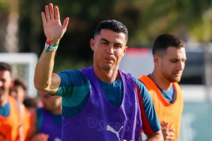 Ronaldo pursues the World Cup trophy in the final World Cup of his career.