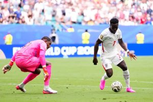 Saka’s hat-trick secures an epic victory for England over France.