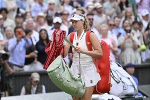 Mirra Andreeva bids farewell to Wimbledon in tears after a tough defeat.
