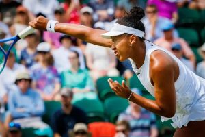 Naomi Osaka eliminates Aryna Sabalenka and reaches the quarterfinals at Wimbledon for the first time.
