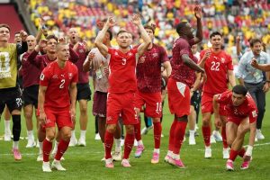 Switzerland advances to the quarter-finals of the World Cup after defeating Colombia in penalties.