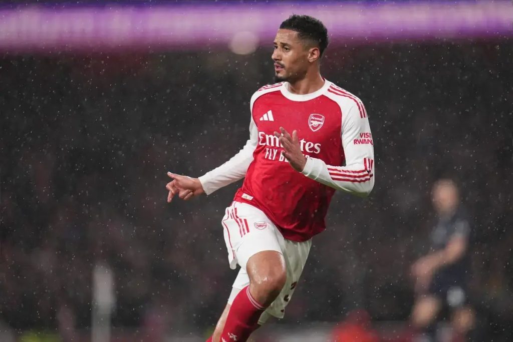 William Saliba could be out for up to five months due to a back injury.