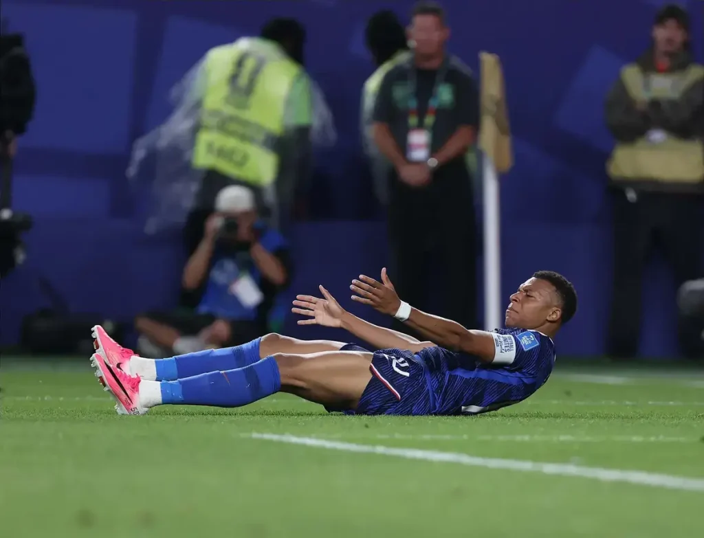 Kylian Mbappe’s unexpected heroics during two-hour World Cup rain delay save France match