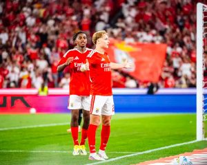 Benfica thrashes Hearts 6-1 to surge ahead in Europa League qualifier