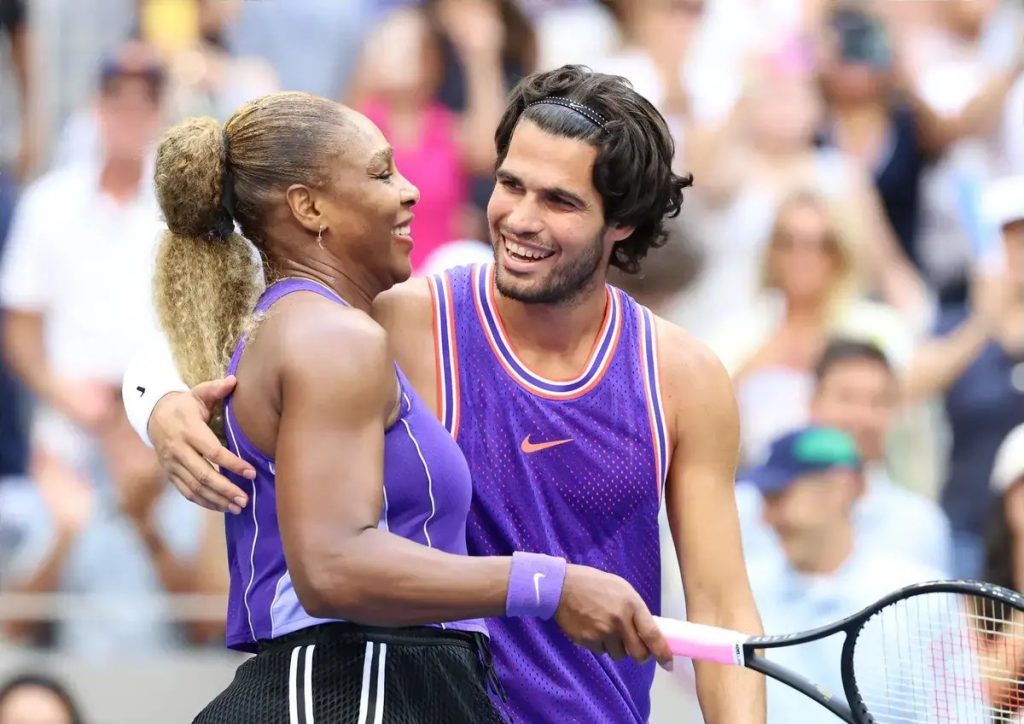 Carlos Alcaraz admits he was really nervous playing alongside Serena Williams at US Open